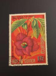 Ekvator Ginesi Pulu - Equatorial Guinea Stamp - Postadan Geçmiş Pul Filateli  - Damgalı - ASIMINA TRILOBA BİTKİSİ TEMALI PUL , 0.25 PARA - YABANCI PULLAR - NOSTALJİK DOĞUM GÜNÜ HEDİYESİ