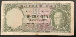 5.EMİSYON.6.TERTİP. 100 LİRA (F.10) TEMİZ HALİYLE RESİMDEKİ ÜRÜN