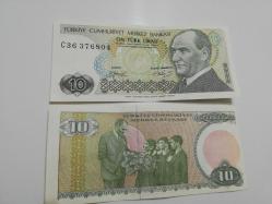 7 emisyon 10 Türk lirası çil seri C36 376804