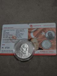 Darphane Hatıra Para Gümüş 1 Ons Alparslan Türkeş Sertifikalı