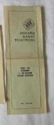 Ankara Sanat Tiyatrosu (AST) 1983-84 Dönemi 1 - 30 Kasım Oyun Düzeni