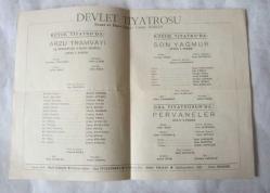 Devlet Tiyatrosu / Arzu Tramvayı - Son Yağmur - Pervaneler - Toreadorlar Valsi Broşürü