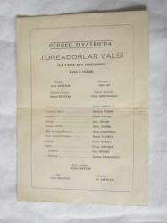 Devlet Tiyatrosu / Arzu Tramvayı - Son Yağmur - Pervaneler - Toreadorlar Valsi Broşürü