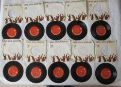 45'LİK PLAK: TÜRK HALK DANSLARI [10 ADET] / Ankara - Bitlis - Elazığ - Erzurum (Kız) - Erzurum (Erkek) - Gaziantep - İçel (Silifke) - Kırklareli - Karadeniz - Zeybekler