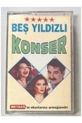 Beş Yıldızlı Konser İbrahim Tatlıses Bülent Ersoy Hakkı Bulut Kaset (Orjnal Dönem Kağıt Baskı Kaset)