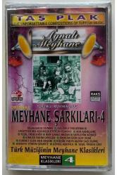 Meyhane Şarkıları 4 Aynalı Meyhane Kaset (Jelatininde Sıfır Orijnal Dönem Baskı Kaset)