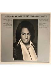 Neil Diamond His 12 Greatest Hits Lp Plak orjinal 1974 Alman Baskı
