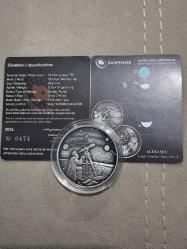 LOT.16 » Darphane Hatıra Para Gümüş 1 Ons Ali Kuşçu Sertifikalı