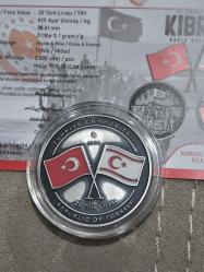LOT.17 » Darphane Hatıra Para Gümüş 1 Ons Kıbrıs Barış Harekatı Sertifikalı