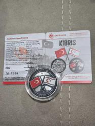 Darphane Hatıra Para Gümüş 1 Ons Kıbrıs Barış Harekatı Sertifikalı