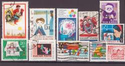 Çocuklar ve Noel Temalı Tematik Damgalı Pul Lotu - YL420