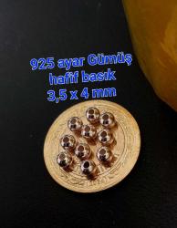 10 Adet GÜMÜŞ 925 ayar delikli Boncuk top