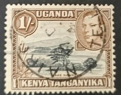 İngiliz Sömürgesi Kenya Uganda ve Tanganika_ 1938 _ damgalı