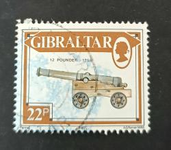 İngiliz Yönetimindeki Cebelitarık _damgalı pul