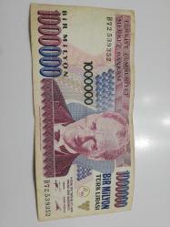 1 MİLYON TÜRK LİRASI 1000000 SERİ B72 539352 temiz