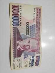 1 MİLYON TÜRK LİRASI 1000000 SERİ B83 116951 çil altı temiz