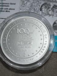 Darphane Hatıra Para Gümüş 1 Ons Yeşilay'ın Kuruluşunun 100. Yılı Sertifikalı