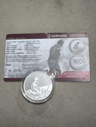 LOT.1 » Darphane Hatıra Para Gümüş 1 Ons Büyük Taaruz Sertifikalı