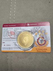 Darphane Hatıra Para Gümüş 1 Ons Galataray Altın Kaplama Sertifikalı