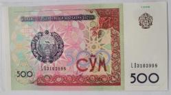 ÖZBEKİSTAN  1999  500 SOM  KAĞIT PARA