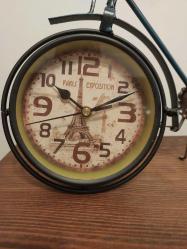 Metal Eyfel Bisiklet Masa Saati