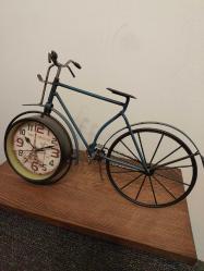 Metal Eyfel Bisiklet Masa Saati