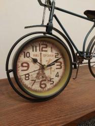 Metal Eyfel Bisiklet Masa Saati