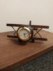 Ahşap Uçak Masa Saati