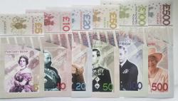 İNGİLTERE  FANTAZİ  PARA SETİ  6  ADET   KAĞIT PARA