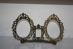 Vintage Fransa Üretimi Komple Pirinç 3'lü Resim Çerçevesi 1970/80s (ÇİFTRAF