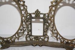 Vintage Fransa Üretimi Komple Pirinç 3'lü Resim Çerçevesi 1970/80s (ÇİFTRAF