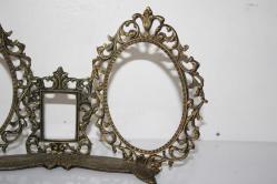 Vintage Fransa Üretimi Komple Pirinç 3'lü Resim Çerçevesi 1970/80s (ÇİFTRAF