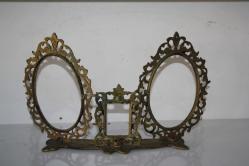 Vintage Fransa Üretimi Komple Pirinç 3'lü Resim Çerçevesi 1970/80s (ÇİFTRAF