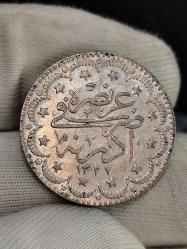 Sultan Reşat 1327/2 Edirne Seyehat Baskı Gümüş 5 Kuruş Çil