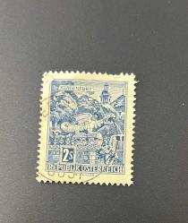 Avusturya Pulu - Österreich Austria Stamp - Postadan Geçmiş Pul Filateli - Damgalı - KLAGENFURT EJDERHA HEYKELLİ FISKİYE TEMALI PUL , 2 PARA - YABANCI PULLAR -NOSTALJİK DOĞUM GÜNÜ HEDİYESİ