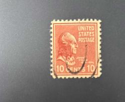 Amerika Birleşik Devletleri Pulu - USA Stamp - Postadan Geçmiş Pul Filateli - DAMGALI -ESKİ BAŞKAN JOHN TYLER TEMALI PUL, 10 PARA - YABANCI PULLAR - NOSTALJİK DOĞUM GÜNÜ HEDİYESİ