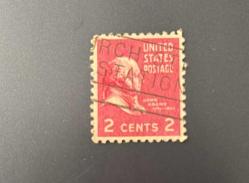 Amerika Birleşik Devletleri Pulu - USA Stamp - Postadan Geçmiş Pul Filateli - DAMGALI -ESKİ BAŞKAN  JOHN ADAMS TEMALI PUL, 2 PARA - YABANCI PULLAR - NOSTALJİK DOĞUM GÜNÜ HEDİYESİ