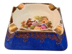 Fransız limoges porselen küllük - 11 cm 11 cm 4 cm ölçülerinde