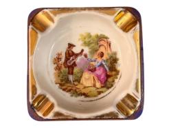 Fransız limoges porselen küllük - 11 cm 11 cm 4 cm ölçülerinde