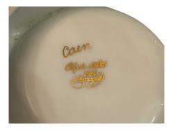 Fransız limoges porselen küllük - 11 cm 11 cm 4 cm ölçülerinde