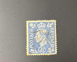 İngiltere Pulu - England Stamp - Postadan Geçmiş Pul Filateli - DAMGALI - KRAL VI. GEORGE  TEMALI PUL, 2 1/2 PARA - YABANCI PULLAR - NOSTALJİK DOĞUM GÜNÜ HEDİYESİ