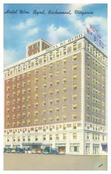 1950-60'lar Amerika Virginia Hotel Wm Byard Richmond Görselli Kartpostal