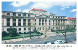 1950-60'lar Amerika Washington National Geographic Society Binası Görselli Kartpostal