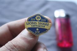 VİNTAGE  LİONS  İNTERNATİONAL ROZET-BROŞ-MADALYA  DETAYLAR RESIMLERDE (ÇİFT RAF PLASTIK KUTU 9