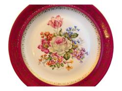 Fransız limoges porselen duvar tabağı 25 cm çapında