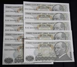 7. EMİSYON 10 LİRALAR