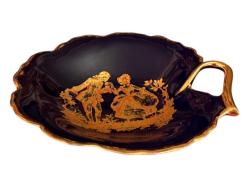 Antika fransız limoges porselen sunumluk 14,5 cm çapında