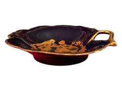 Antika fransız limoges porselen sunumluk 14,5 cm çapında