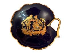 Antika fransız limoges porselen sunumluk 14,5 cm çapında