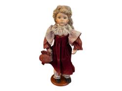 Antika porselen bebek 50 cm yüksekliğinde